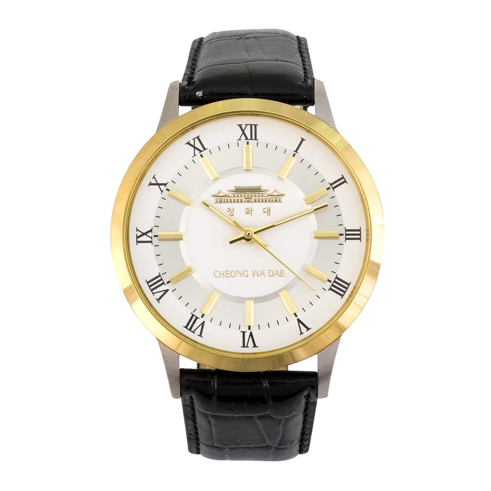KLPK10005H (100개가격)투톤베젤도금손목시계 OEM시계 판촉물 홍보 시계제작 기념품 답례품