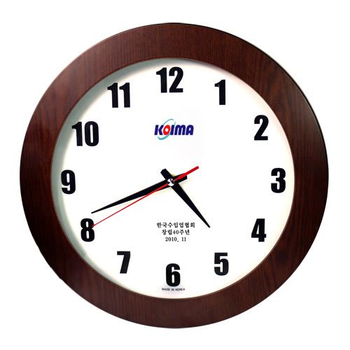 KLPK14007H (100개가격)코로나MDF무소음32벽시계 사무실 벽시계 OEM 판촉물 홍보 시계제작 기념품(AA000)
