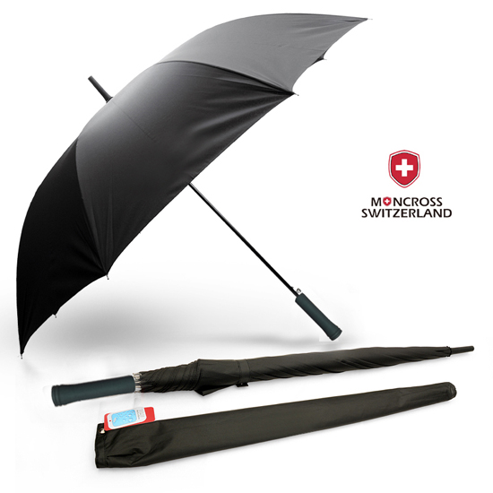 KLPK22237(100개 단가) 몽크로스 70 화이버 블랙 장우산 우산제작 우산도매 판촉물 케이엘피코리아