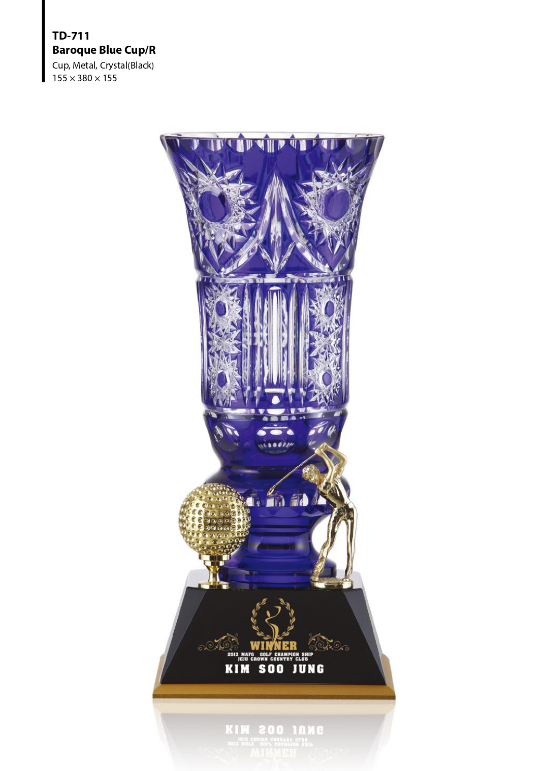 KLPK47057 Baroque Blue Cup/R 위너페 크리스탈컵 상패 트로피 판촉물 제작 케이엘피코리아